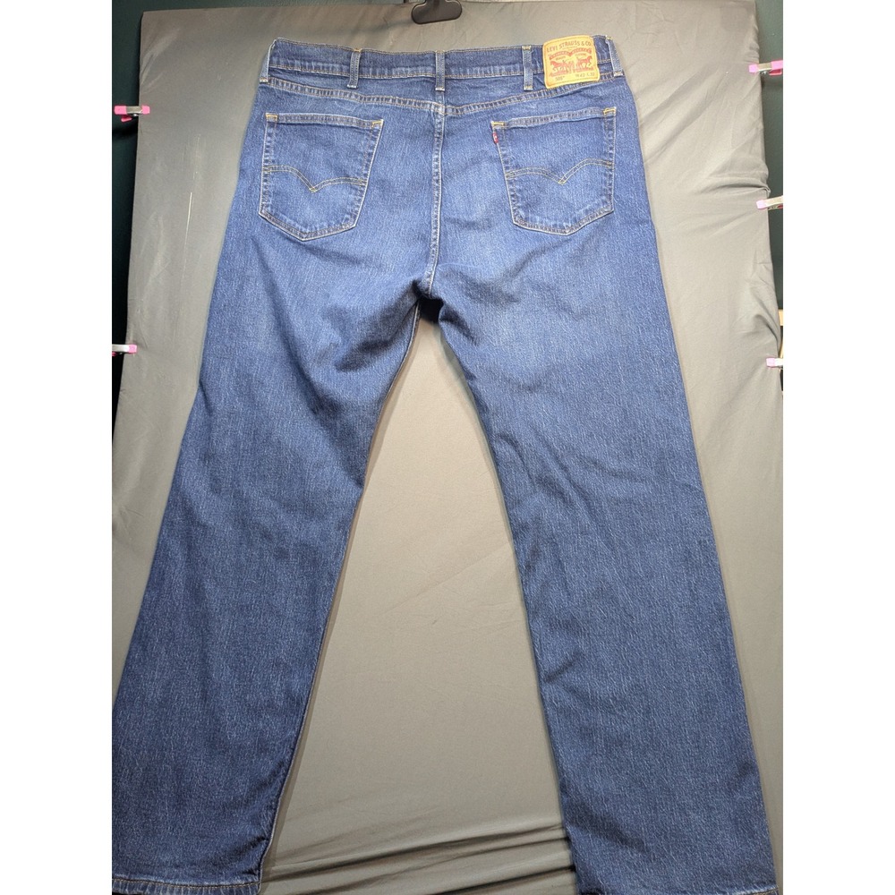 Levis 505 Regular Fit Straight Leg Blue Denim Jeans Mens 42x32 00505-2668